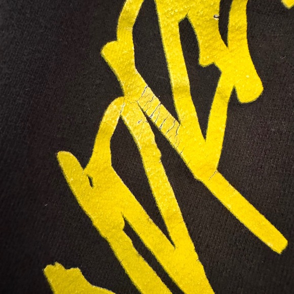 The Hundreds Hoodie Black Yellow Graffiti Bomb Pullover Mens Sweatshirt - Picture 8 of 12